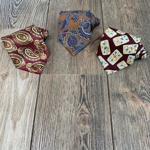 (3)Christian Dior Monsieur 100% Silk Designer Ties